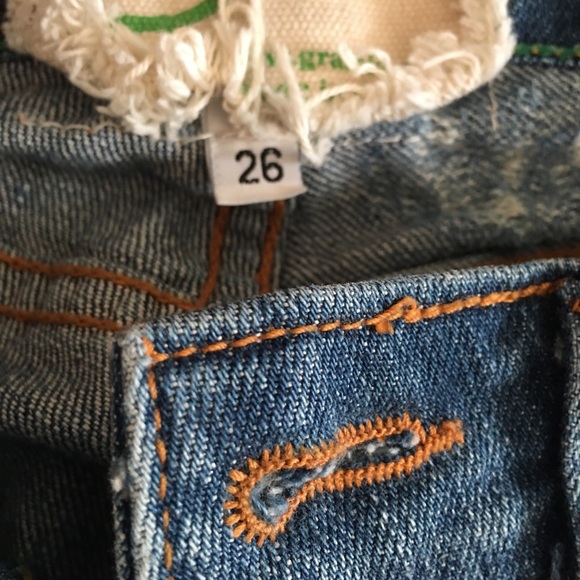 Grass Los Angeles Flare Jeans with Embroidered Pockets Size 26 - Picture 13 of 16